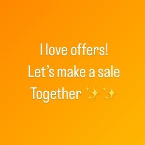 I love offers! Happy to receive any reasonable offers 🤍